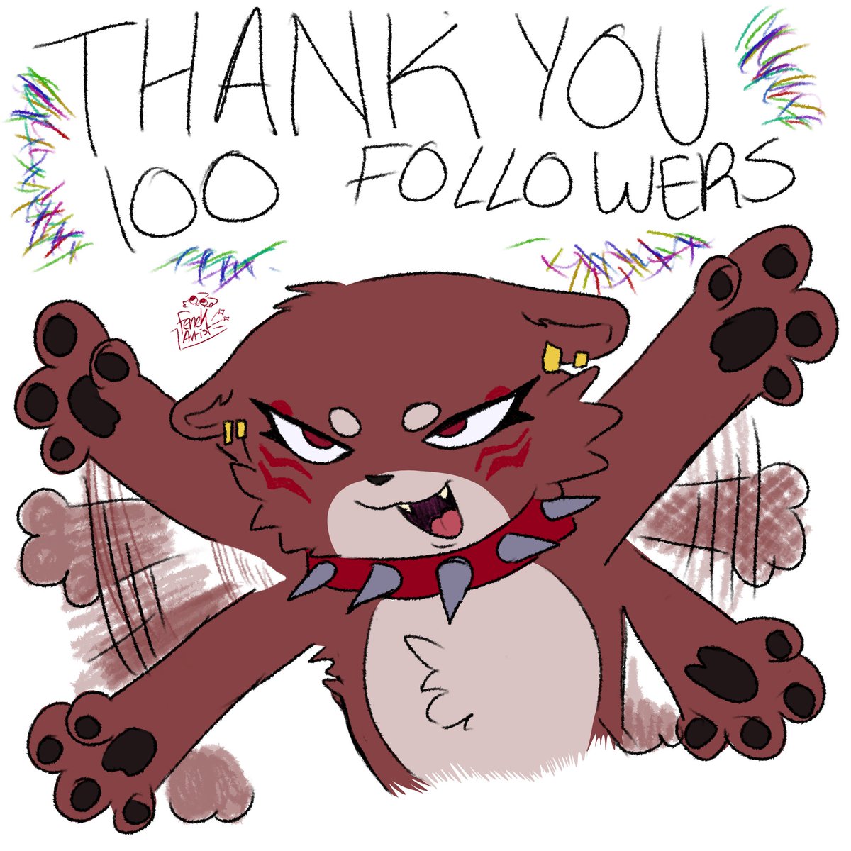 THANK YOU ALL FOR THE 100 FOLLOWERS 🎉💥🎉💥
GRACIAS POR LOS 100 SEGUIDORES!
REGALARE SKETCHSITOS/LINEARTS A LAS PERSONITAS QUE COMENTEN!
