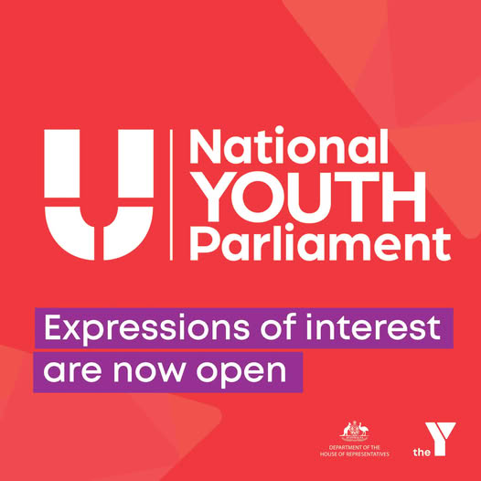 National Youth Parliament 2026 – EOIs Open!

Calling all 16-17 year olds! Represent your electorate in Canberra for a free 5-day program at Parliament House &amp; Old Parliament House. Flights, accommodation, meals included!

📝 Apply by 21 Nov 2025 👉 bit.ly/4gduryr
