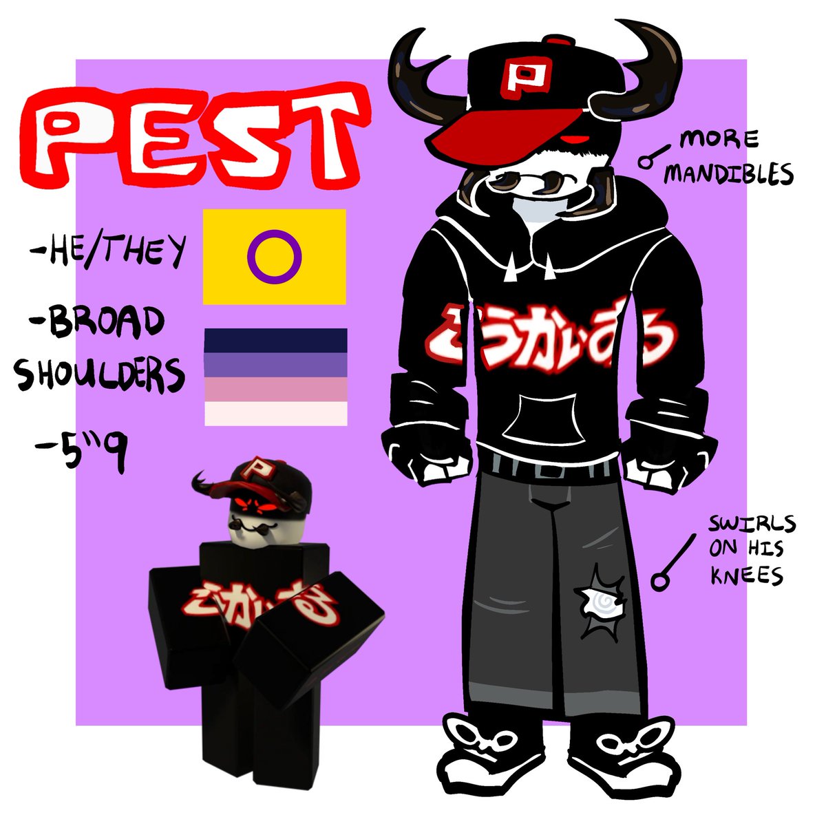 LiteralLandfill's tweet image. my pest design #regretevator #pestregretevator #refsheet #robloxart