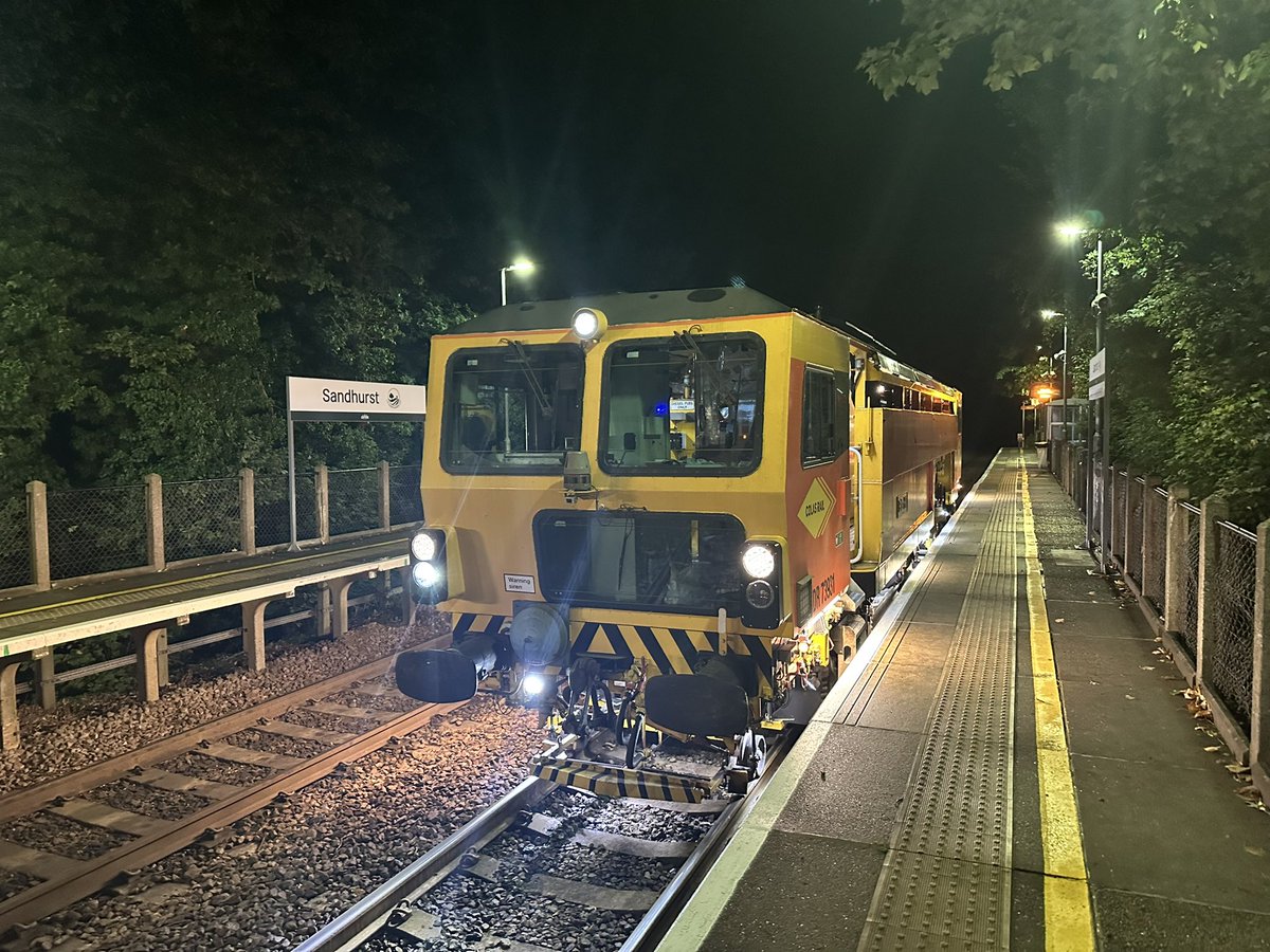 A night in Sandhurst. Despite being deep in Wessex, towards Reading, services were operated initially by the South Eastern Railway - well away from their home territory