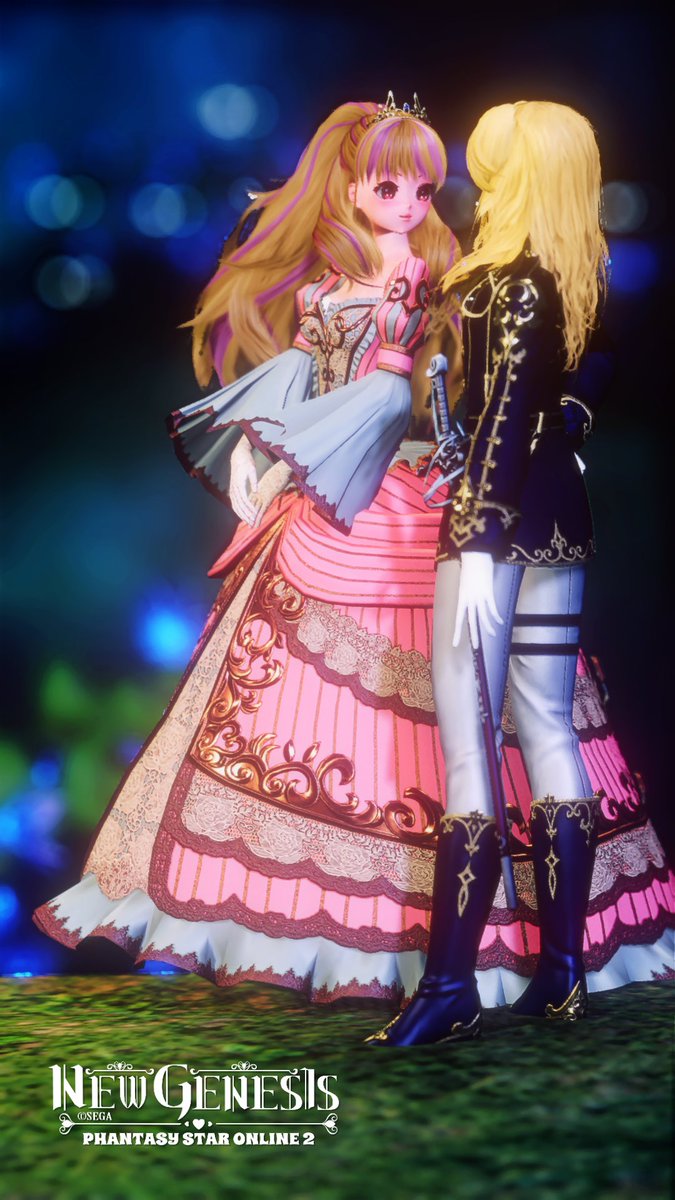 🌜
ヴィリーレマーキスT1/B2
これみたとき　T1なのに着てみたくなっちゃって
着たら宝塚歌劇団みたいだったから
それっぽく　デコイと　合わせてみました〜
#ma7ロゴ
#PSO2NGS
#PSO2NGS_SS
#PhantasyStarOnline2NGS
#まだ見ぬアークスと繋がりたい