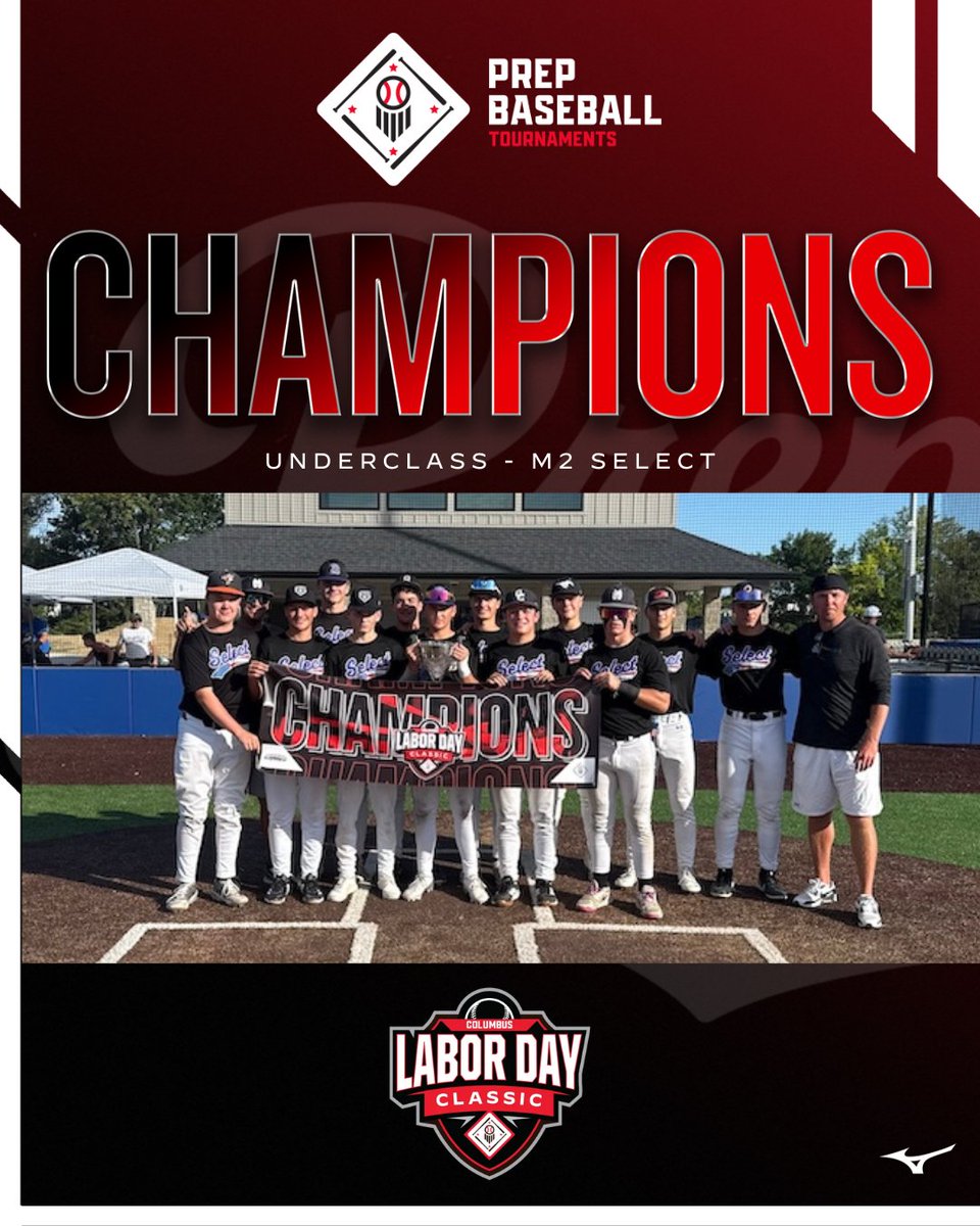 Prep Baseball Ohio (@prepbaseballoh) on Twitter photo 🥇TOURNAMENT CHAMPIONS 🥇
M2 Select | Underclass Champions
🏆 PBT Labor Day Classic🏆
📅 8/30-9/1
📍 Columbus, OH
🏟️ Jennings Park
<a href="/PBRTournaments/">Prep Baseball Tournaments</a> | <a href="/pbtscouting/">Prep Baseball Scouting</a> | <a href="/PrepBaseOHScout/">Prep Baseball Ohio Scouting Coverage</a> | <a href="/PBCbus/">Prep Baseball Columbus</a> 🥇TOURNAMENT CHAMPIONS 🥇
M2 Select | Underclass Champions
🏆 PBT Labor Day Classic🏆
📅 8/30-9/1
📍 Columbus, OH
🏟️ Jennings Park
<a href="/PBRTournaments/">Prep Baseball Tournaments</a> | <a href="/pbtscouting/">Prep Baseball Scouting</a> | <a href="/PrepBaseOHScout/">Prep Baseball Ohio Scouting Coverage</a> | <a href="/PBCbus/">Prep Baseball Columbus</a>