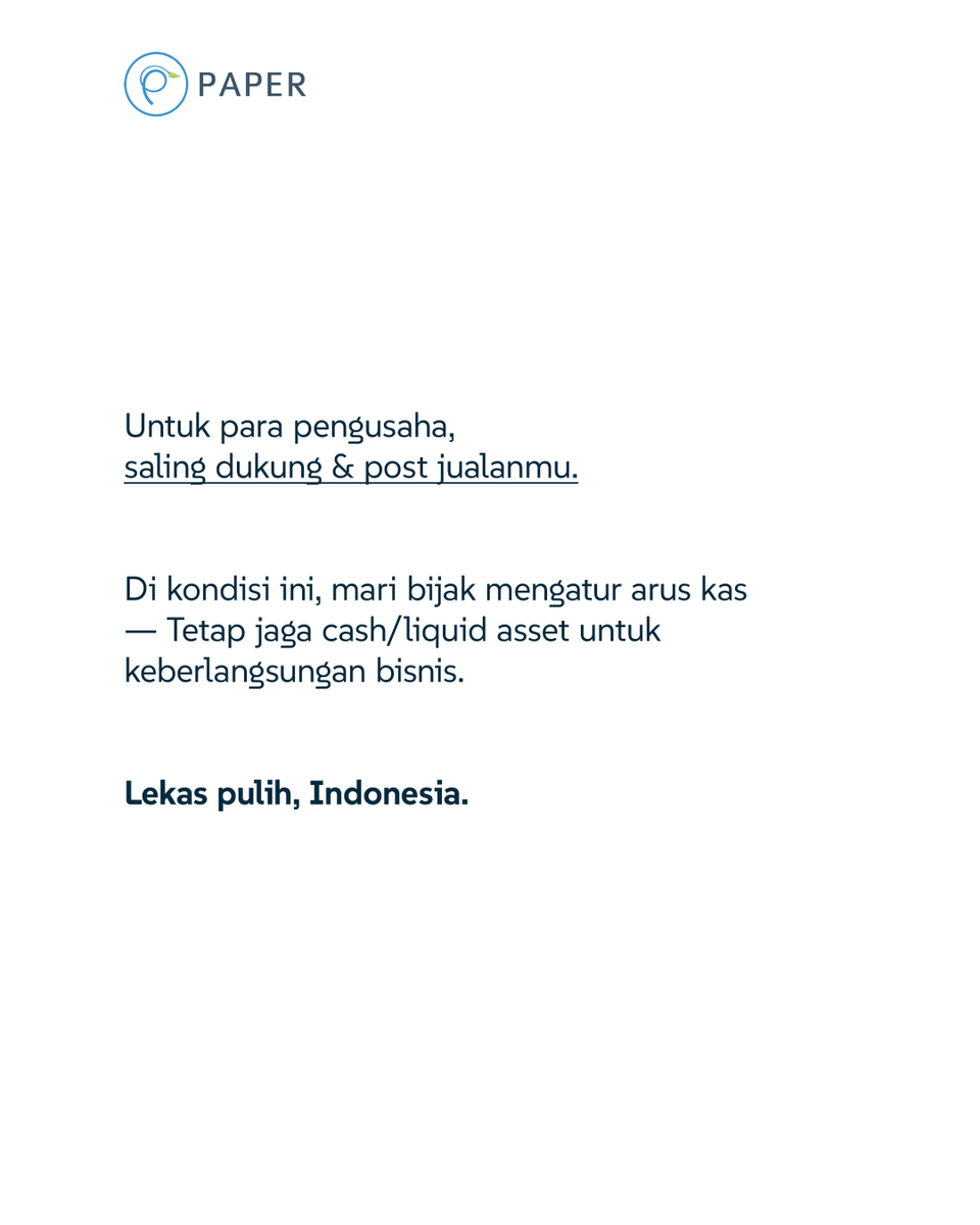 paper_indonesia's tweet photo. #wargajagawarga #Papersupport #UMKM https://t.co/ZRs6WGAEbo