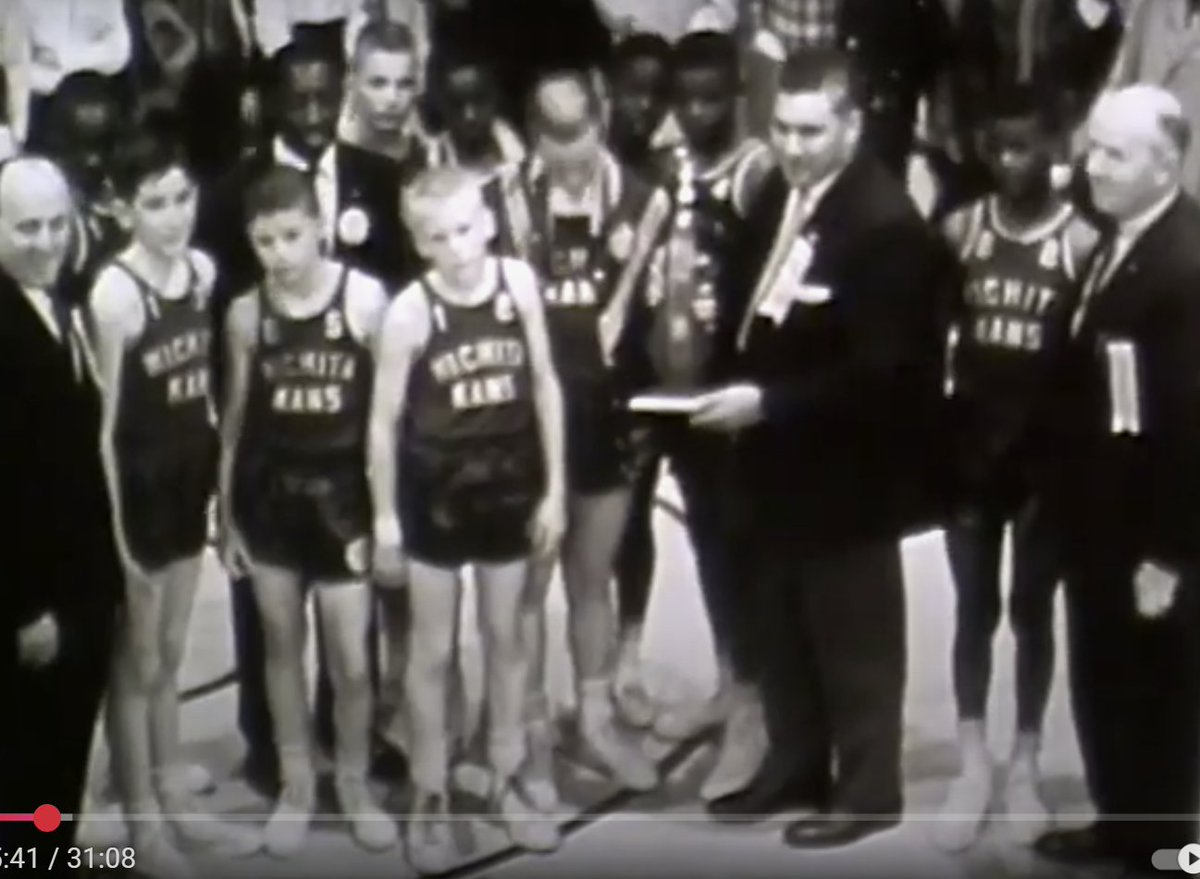 DavisLaughlin's tweet image. Basketball folks from the Wichita, Ks. area . . . I ran across a video of a 1962 biddy basketball team from Wichita that won a national tournament against New Orleans.  Someone has to know someone who knows something about this.  The score was 41 - 40 with lowered rims.  Help.