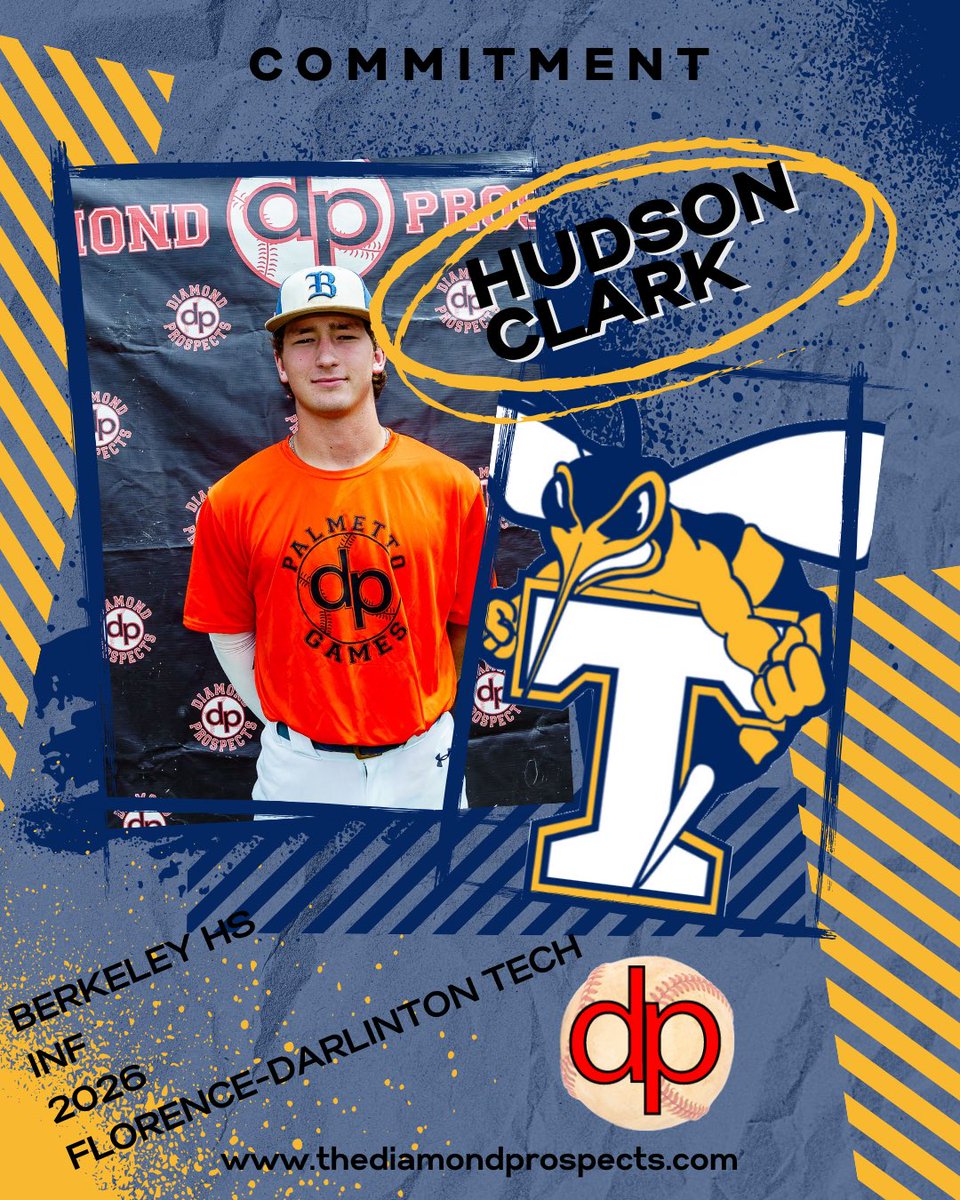 Following the Palmetto Games, 2026 INF Hudson Clark of Berkeley HS made a commitment to play college baseball at Florence-Darlington Tech.