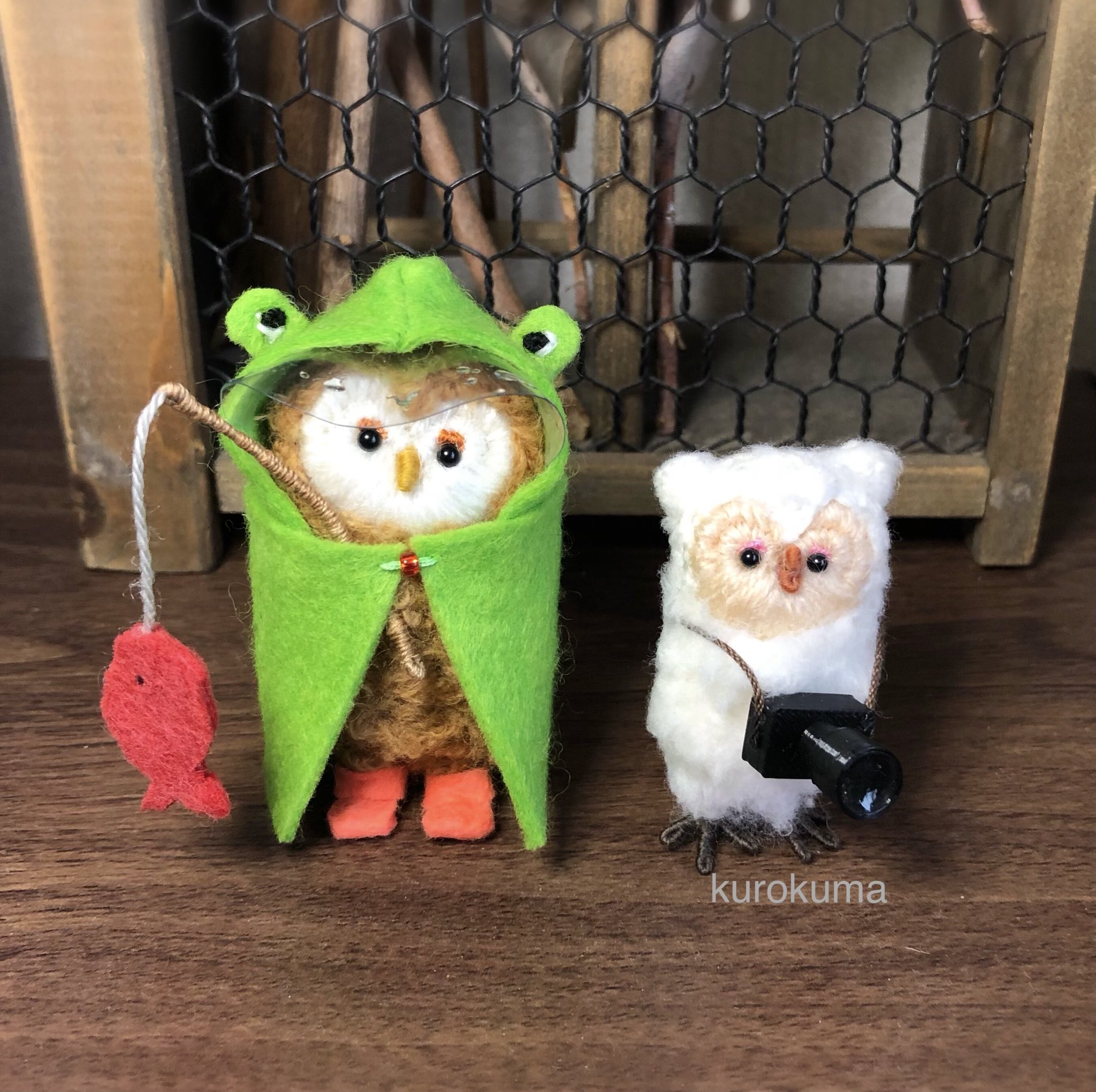 kurokuma 毛糸とワイヤーの動物たち on X: 