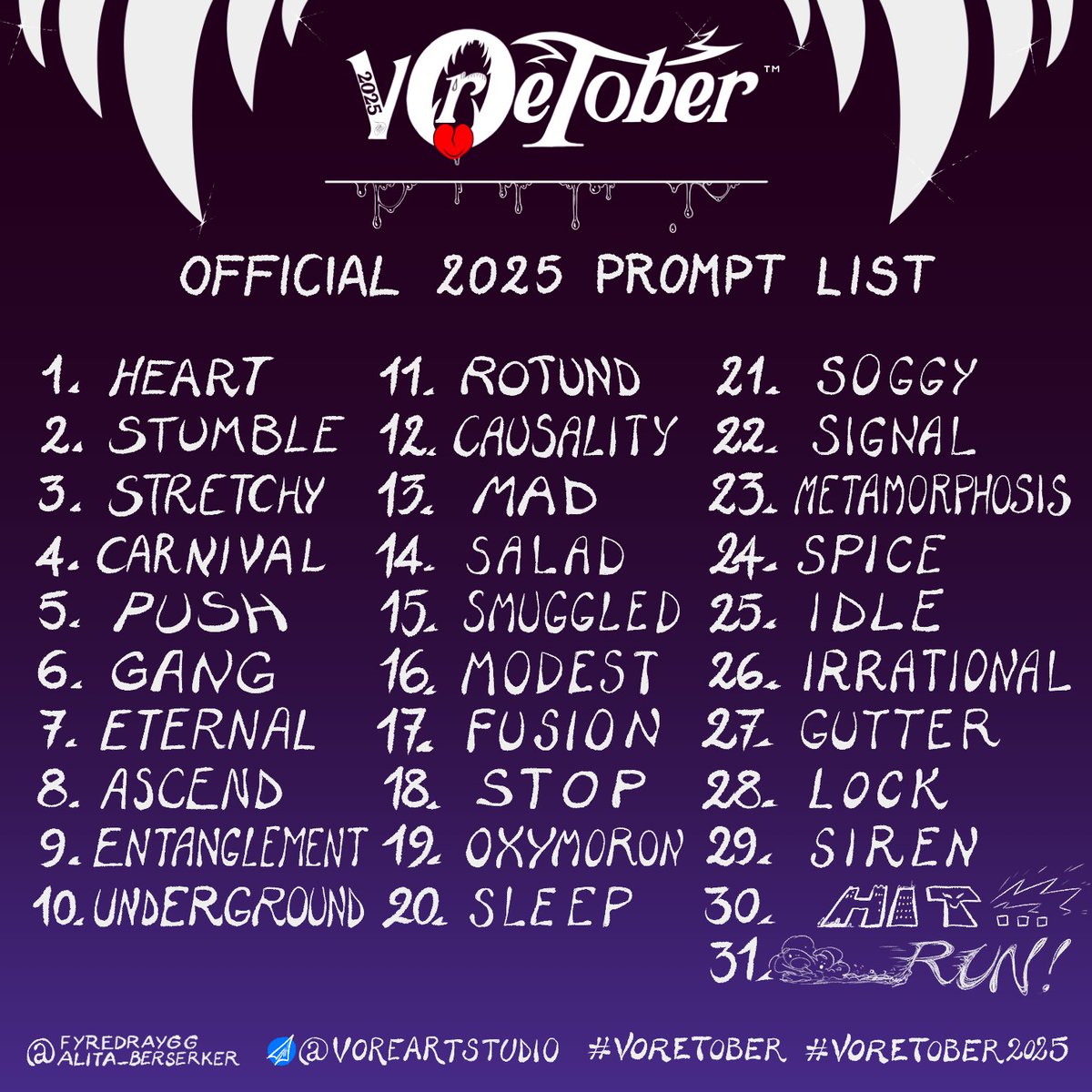 voretober's tweet image. We're back! Missed us?

Here's the buffet so you can pick and plot your course through our courses!
 
Share your creations with the tag #voretober #voretober2025!
We retweet all participating content~

PS: be sure not to miss our twin! @realnomvember