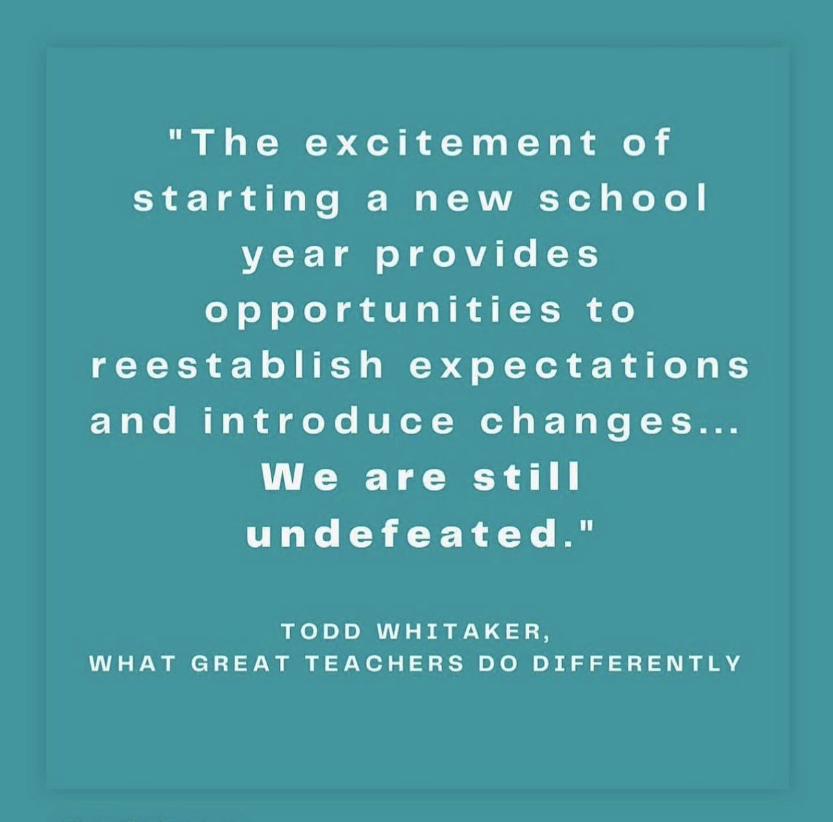 We are still undefeated.