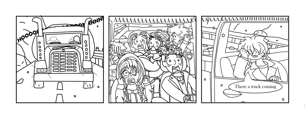 Made something for my class! Decided to show this here as well! I did my best cramming all 6 ocs in one car! Some familiar faces but other you’ll see soon! Hope you all enjoy! 🙂‍↕️ (Chiko cameo!)