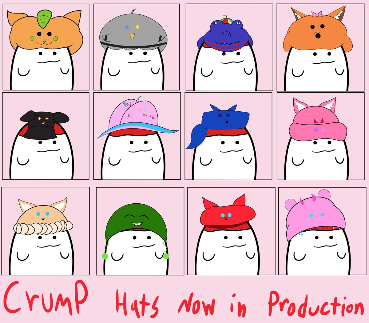 For <a href="/MurderCrumpet/">Murder Crumpet</a> Monthly Art contest, 
Crumps with Hats.