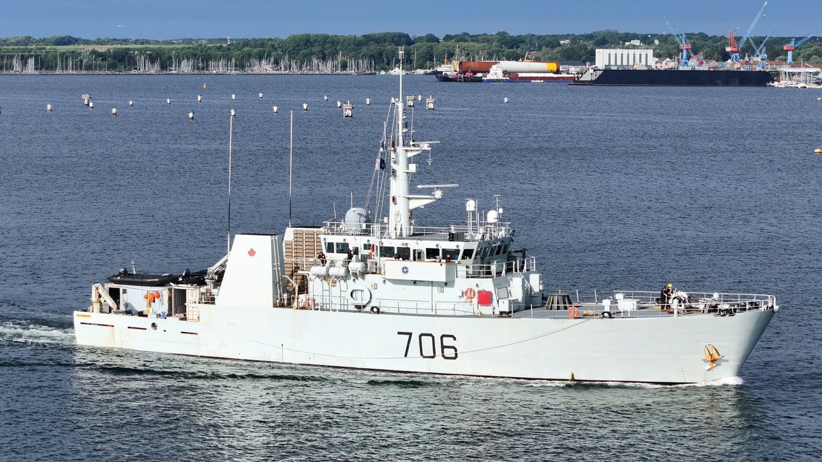 HMCS Edmonton (MM 703) and HMCS Yellowknife (MM 706) Kingston-class coastal defence vessels leaving Kiel, Germany -  September 1, 2025

SRC: TW-<a href="/DeclerckManuel/">Manuel Declerck</a>