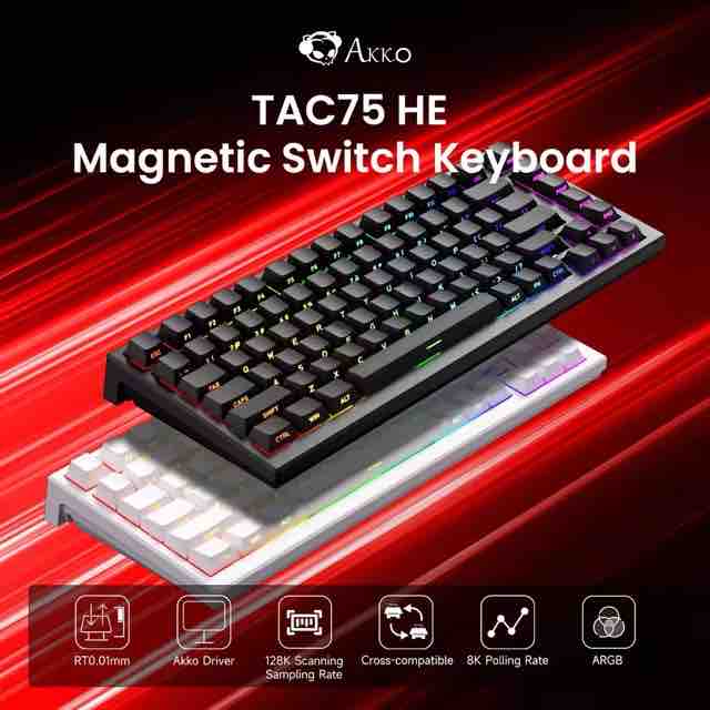 AKKO TAC75 HE キーボード ラピッドトリガー 【¥4,733】-アリエク特価アラート