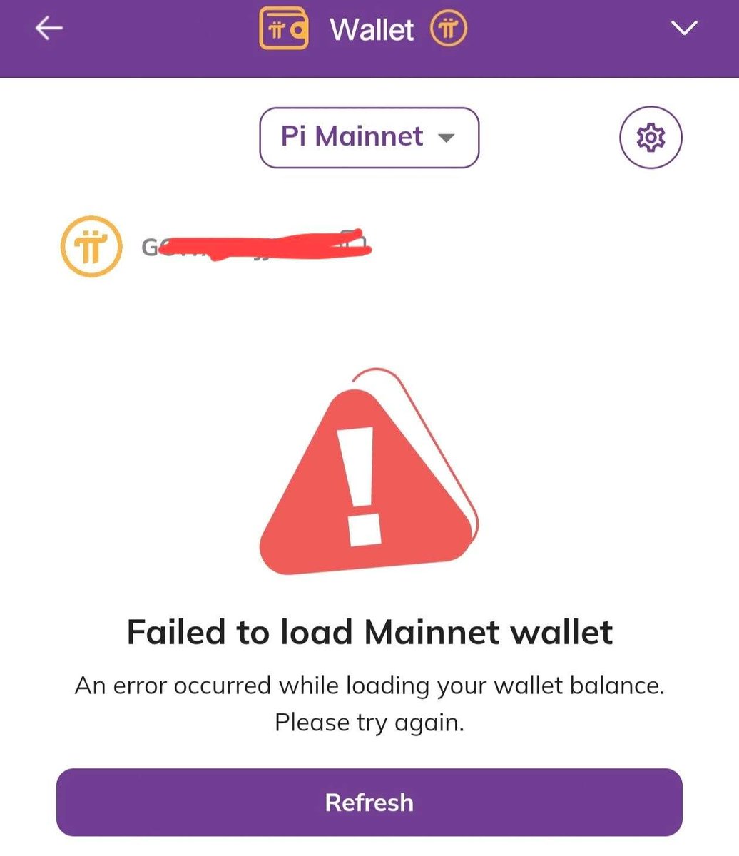 🧵 Pi Wallet Issue: "Failed to Load Mainnet Wallet" 
1/ Seeing a "Failed to Load Mainnet Wallet" error with a red ⚠️ after signing in with your passphrase? It is likely due to high wallet traffic from the recent LockupBoost offer. You can do these steps! 👇 #PiNetwork