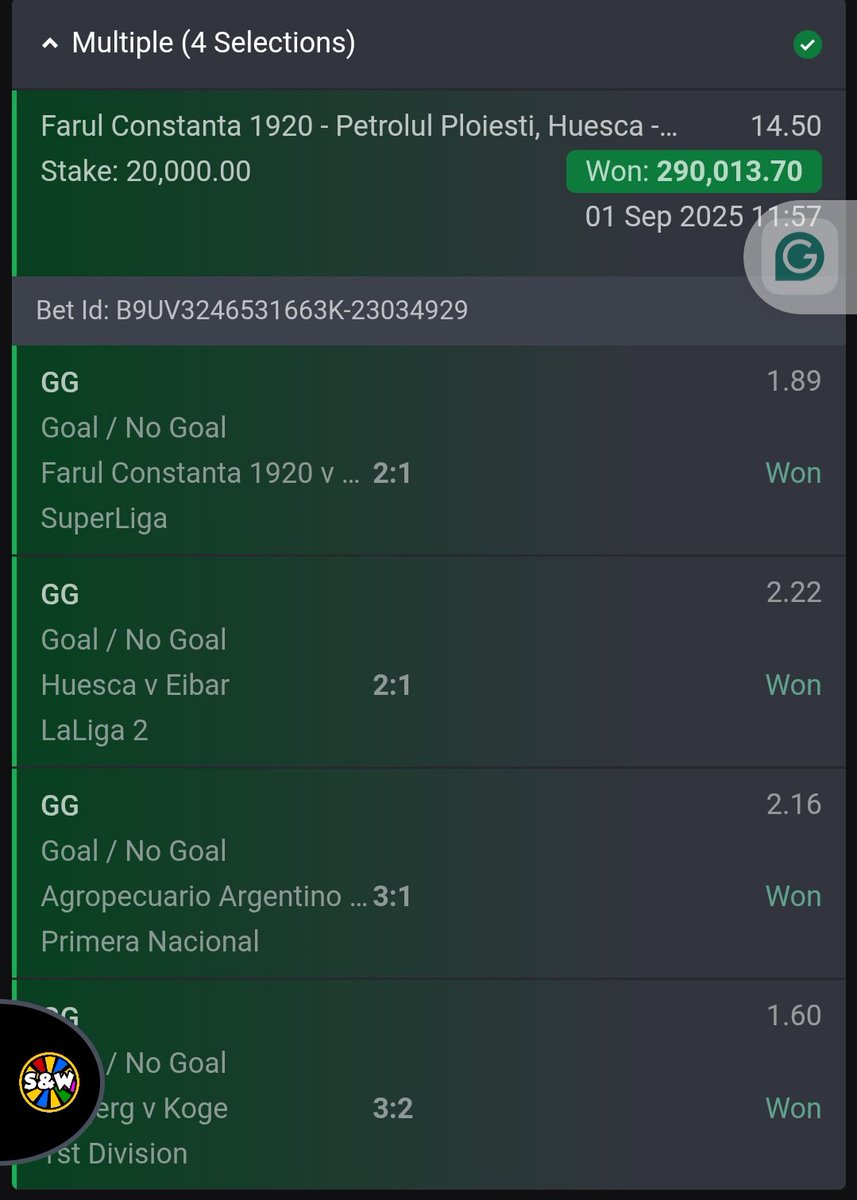 GREEN MEDIA (@greenmedia9ja) on Twitter photo 14 odds kaBOOOOOOOOOM on <a href="/Bet9jaOfficial/">Bet9ja: The home of #betBOOM! 💣</a>
✅✅✅✅✅
Cut-1 showed us shege across the other 4 tickets 💔
Congratulations to those who played 🎉🎉🎉
Join us on Telegram👇
t.me/+c4rUcFO2co8zZ… 14 odds kaBOOOOOOOOOM on <a href="/Bet9jaOfficial/">Bet9ja: The home of #betBOOM! 💣</a>
✅✅✅✅✅
Cut-1 showed us shege across the other 4 tickets 💔
Congratulations to those who played 🎉🎉🎉
Join us on Telegram👇
t.me/+c4rUcFO2co8zZ…