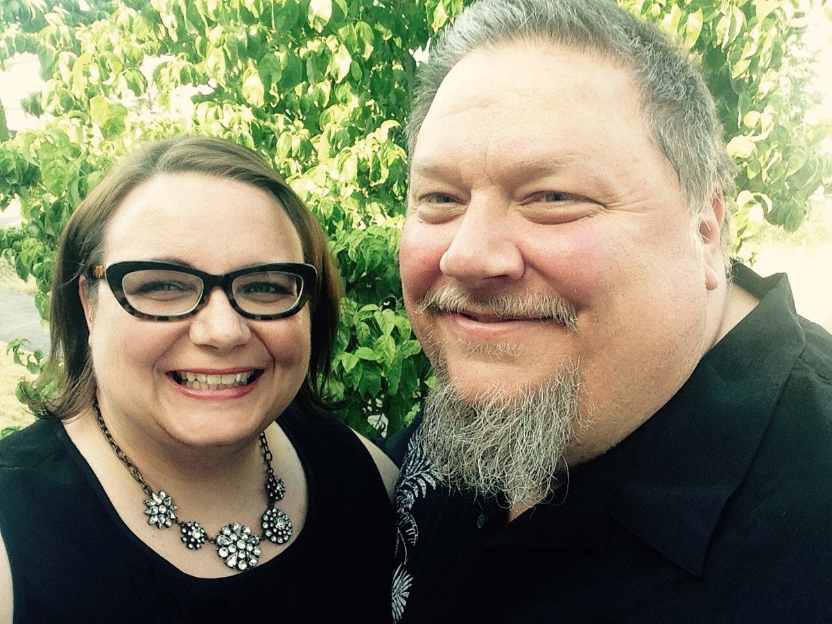 Ahh my sweet wife and me a few years back. Love this photo