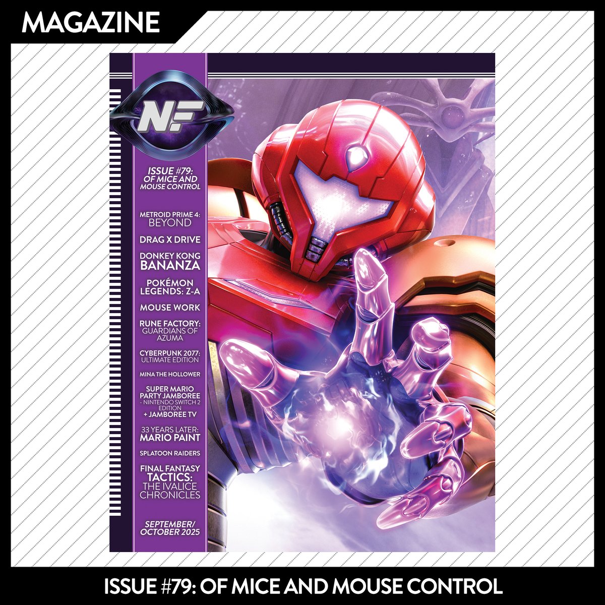 NintendoForce's tweet image. If you missed the cut-off at Patreon.com/NintendoForce, you can now order a copy of our brand-new Issue #79 right here: nintendoforcemagazine.com/category/Magaz… 

Metroid Prime 4: Beyond is heavily encouraging mouse control on Switch 2, so we&apos;ve covered all things mice-related in this issue!