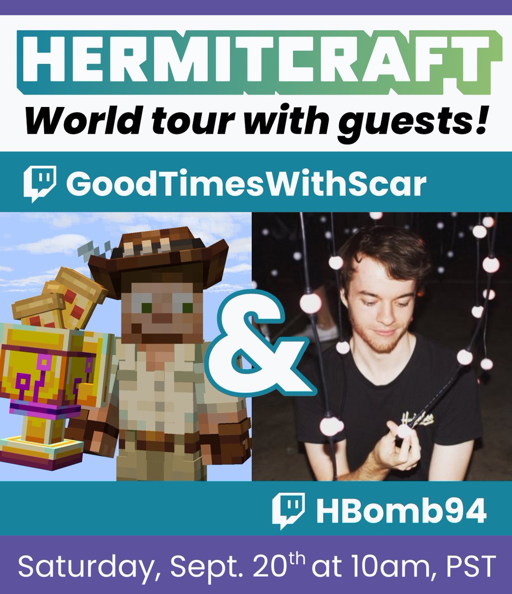 HBomb94 (@hbomb94) on Twitter photo I'M BEING ALLOWED BACK ON HERMITCRAFT FOR A DAY!!
I'M SO EXCITED TO TRY ALL THE GAMES! GET READY I'M BEING ALLOWED BACK ON HERMITCRAFT FOR A DAY!!
I'M SO EXCITED TO TRY ALL THE GAMES! GET READY