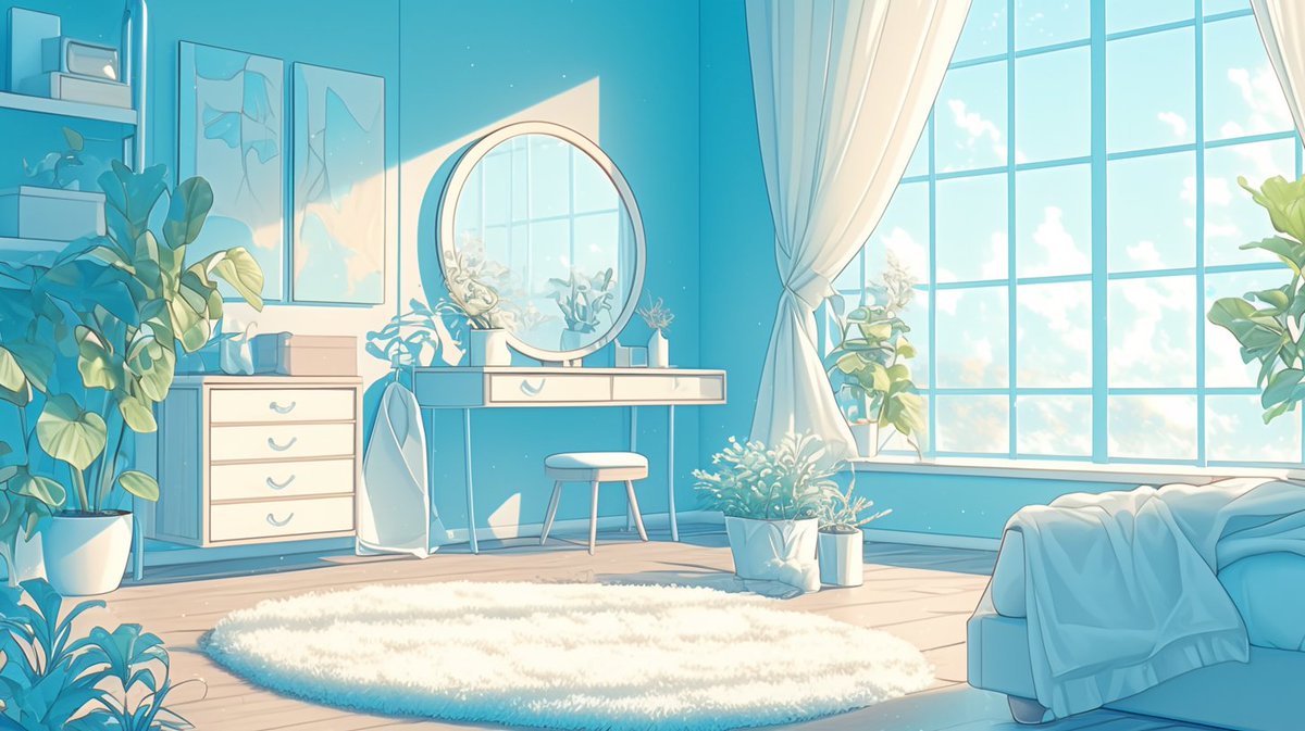 sozaiya_create's tweet image. 🤍背景無料配布｜16:9

「ティファニーブルーの部屋」

サムネ・配信・TRPG等にぜひどうぞ！
使用報告不要です♡

#まいにちなちゃフリ素 #フリー素材 #背景素材
🤍利用規約：sozaiya-create.booth.pm/items/5511320