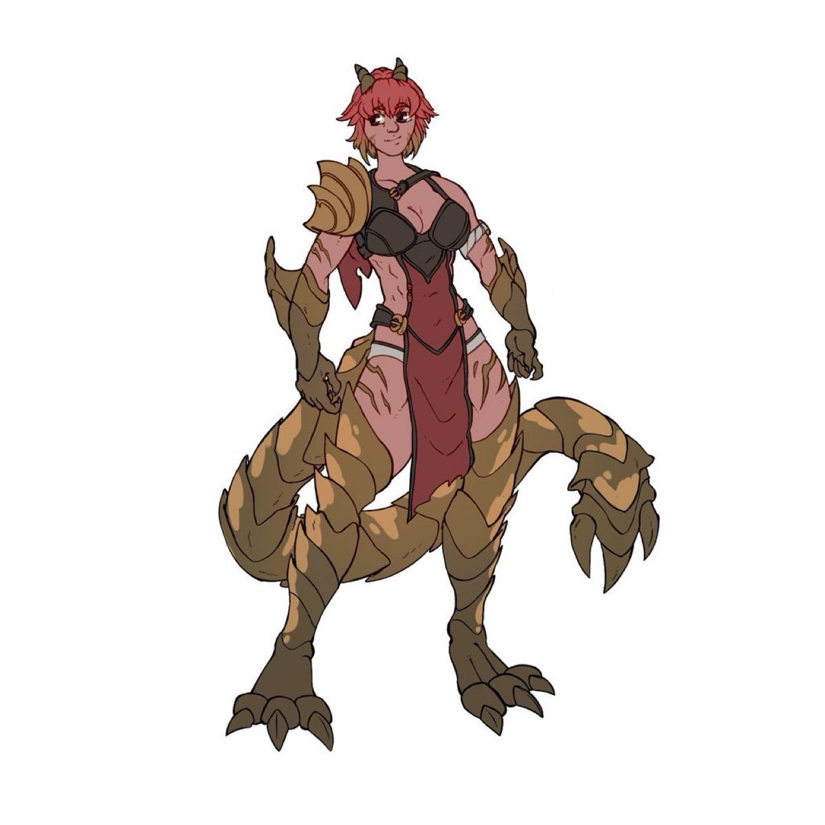 GreenKing26's tweet image. Thank you @tittlecosmo for my monstie Brute Tigrex Bestia she’s all muscle no brains just charge and hopefully hit the enemy.

#tigrex #gijinka