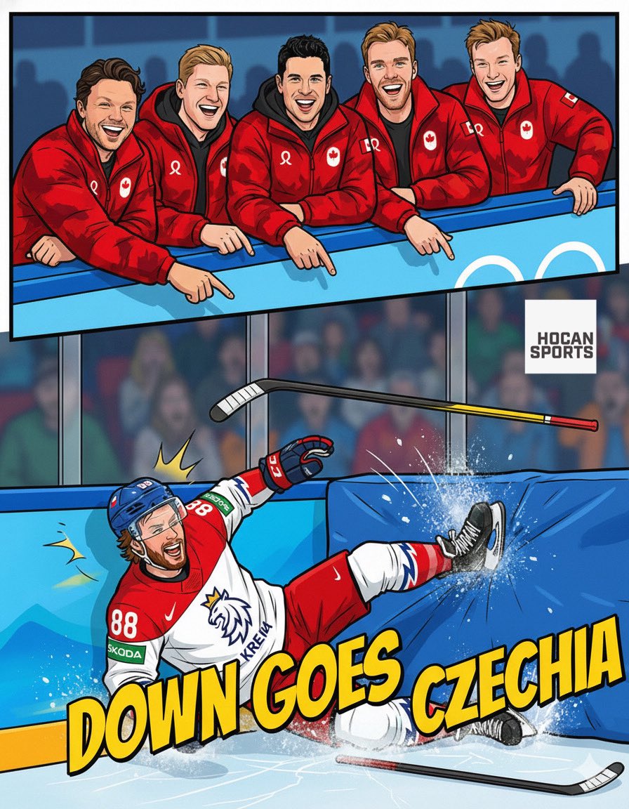 Canada watches Czechia crash and burn 5-0 in their first game of the Olympics