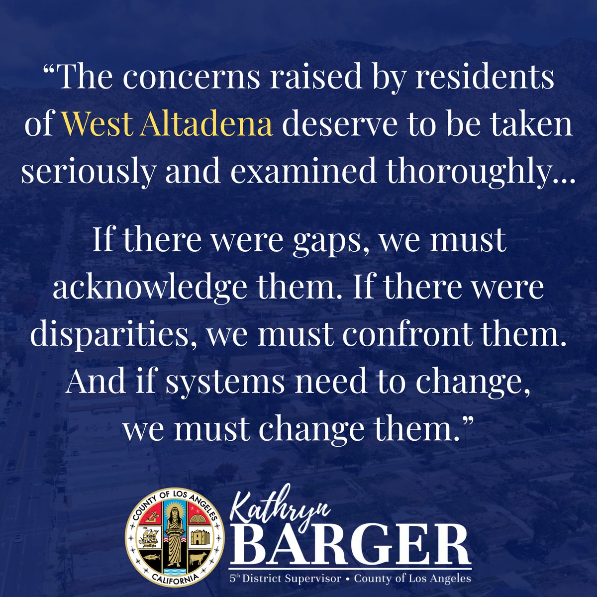 Supervisor Kathryn Barger tweet media