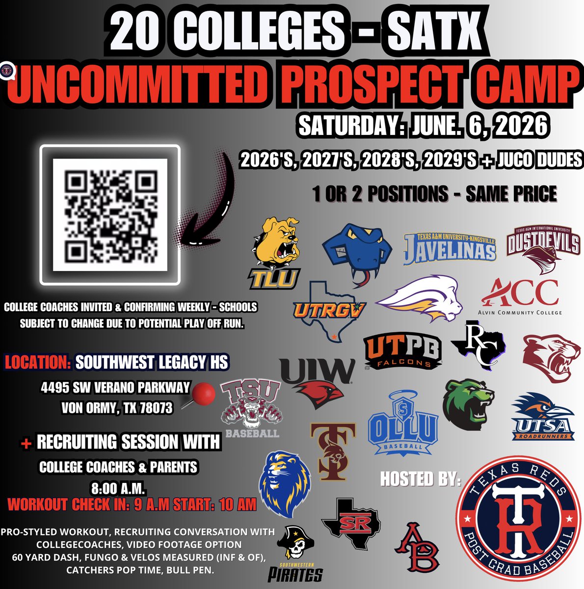 Texas Reds Post Grad Baseball tweet media