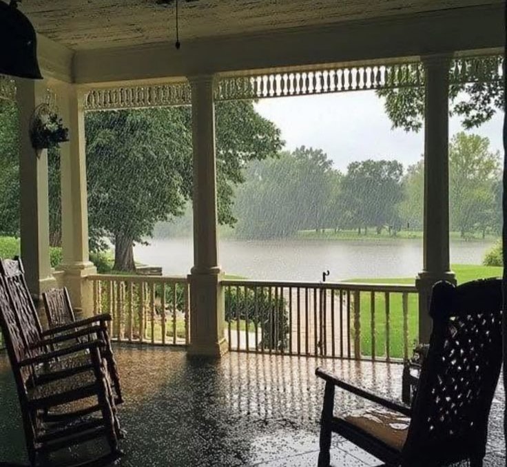 cabinsmountain's tweet image. i just want a covered porch so i can sit outside in thunderstorms like an old lady with my coffee and mumble "we needed this"