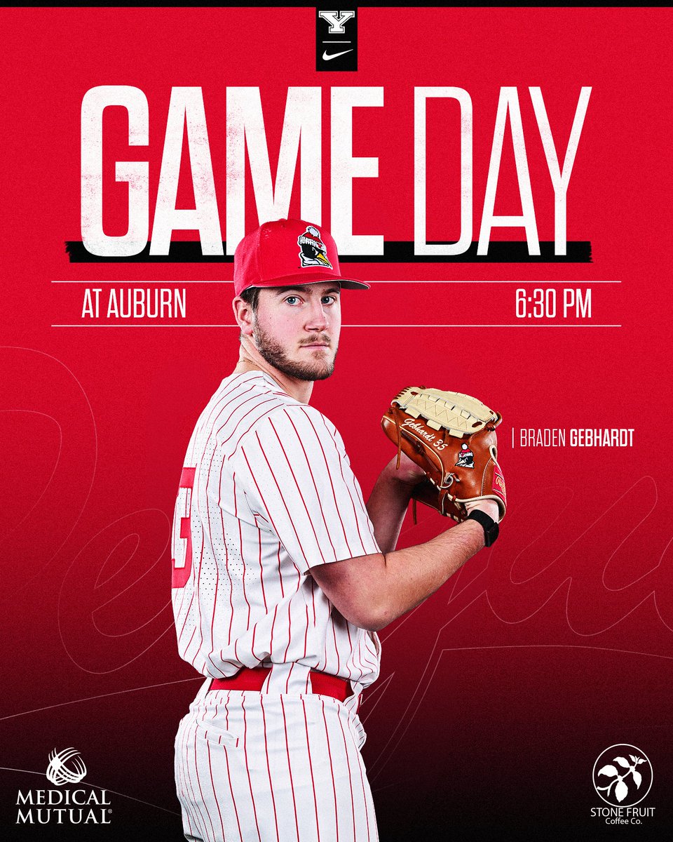 YSUBaseball's tweet photo. It's 𝑶𝙋𝑬𝙉𝑰𝙉𝑮 𝑫𝘼𝒀 🐧⚾️

Ready to open the 2026 season and begin a three-game series with the Tigers tonight!

⚾️ at Auburn
🏟️ Plainsman Park
📍 Auburn, Ala.
🕡 6:30 p.m. ET
📺 SEC Network+

#GoGuins https://t.co/5It7cAEQdE