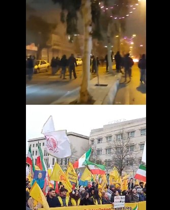 دو تصویر در یک قاب
خیابان های ایران 
و خیابانهای برلین 
هر دو در یک امتداد ویک مسیر برای آزادی و دموکراسی 
#مرگ_بر_ستمگر_چە_شاە_باشە_چە_رهبر 
#Iran 
#فوری 🔥✊   برلین