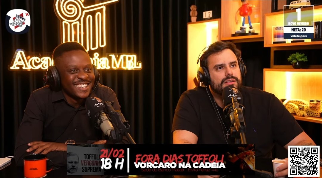 Porra, posso falar? Baita dupla! café com leite ☕ 

Manifestação dia 21/02 às 18H em frente ao Master na Faria Lima 🔥 

Obs: Se Dias Toffoli não for impeachmado pode enterrar essa republiqueta...