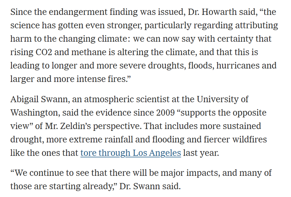 This article by NY Times scores poorly in the science department.  

The most extreme scenarios of climate change used in 2009 for original EF have NOT been discounted because of any intervening climate policy or renewable energy growth.  No, RCP 8.5 was never plausible.  Any