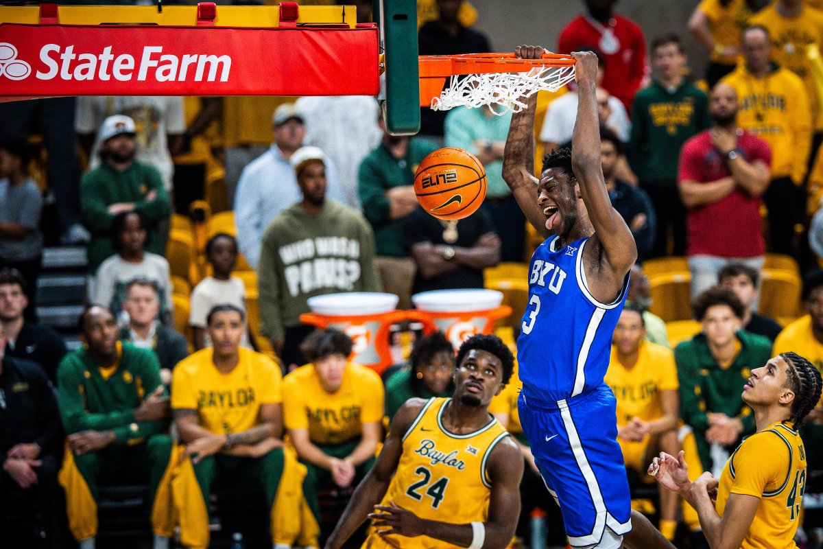 At his current scoring pace, AJ Dybantsa will break Danny Ainge's BYU freshman scoring record next Wednesday at Arizona.

Dybantsa is 44 points away from setting the record, and is averaging 24.5 points per game.

Ainge: 632 points (1977-78)
Dybantsa: 589 points (2025-26)