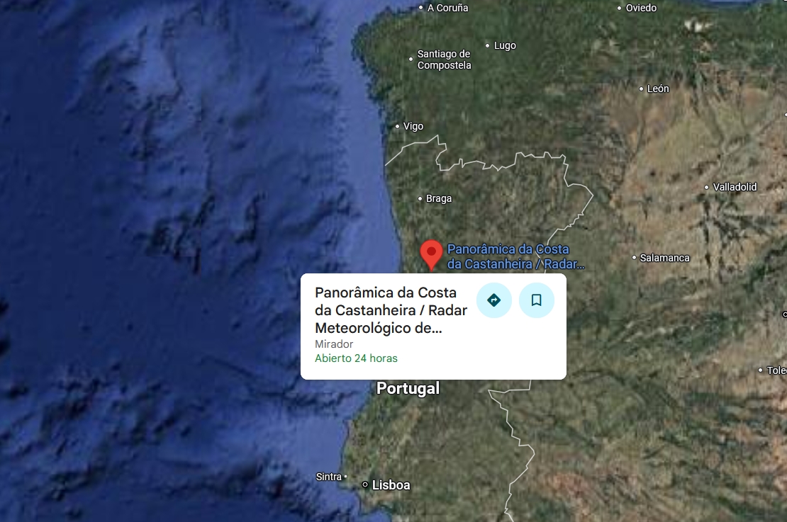 Miguelitocomotu's tweet photo. Os presento al radar meteorológico de Arouca, en Portugal. Cerquita de Oporto, en la zona norte.
Y ahora, os invito a ver si veis algo que os llame la atención en esa zona, y cuando llegan en la tarde de hoy las primeras nubes de borrasca frente a Portugal. https://t.co/4kQPTHQvAO