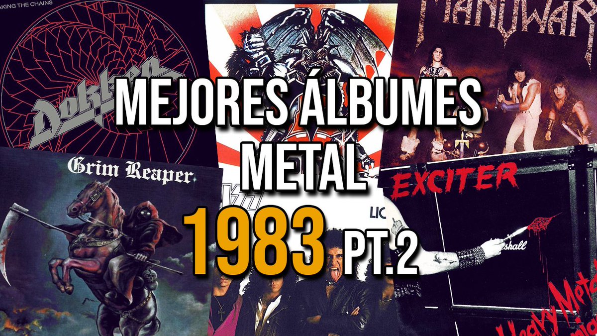 MAÑANA VIERNES viene la 2da parte de los mejores álbumes de Metal de 1983. Ya empezamos a endurecer un poco el sonido. se viene el Speed Metal, Thrash y Glam ¿Qué otros álbumes deberían estar aparte de los que ven?. Los espero mañana a la hora de siempre 😎
