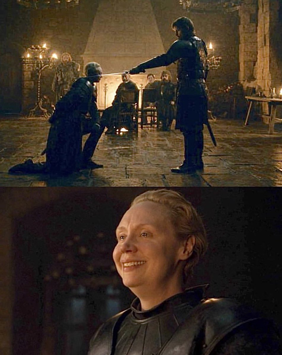 Uno de los momentos más emotivos de ‘Game of Thrones’:

Tyrion — Es extraño. ¿No es así? Casi todos pelearon contra los Stark en un momento u otro y aquí estamos en su castillo, listos para defenderlo juntos.

Brienne — Al menos moriremos con honor.

Tyrion — Creo que