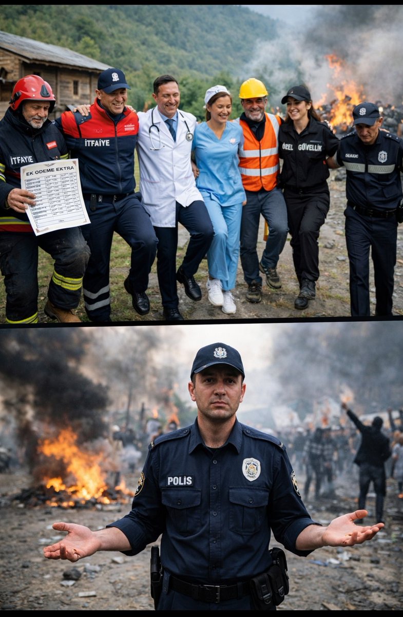 Birçok kamu görevlisi ek ödenek ve ikramiye alırken 💼💰
emniyet personeline tek bir ek ödeme yok.
Ucu açık görev, belirsiz mesai, yüksek risk… 👮‍♂️
Üzerine baskı eklenince bedel ağır oluyor. 🕯️
Riske göre ücret, emeğe göre hak. ⚖️

#PolisBakandanUmutlu