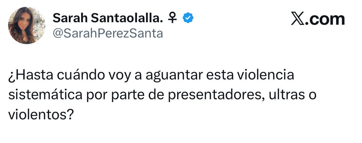 Hasta que dejes de chupar de todos los españoles Sara.