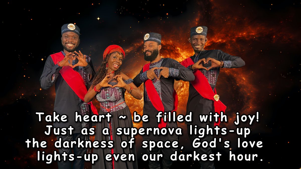 SpiritAfricaF's tweet photo. Like stars in the night sky, we shine brightest when we’re held in God’s love. 🌟❤️Look up — grace is everywhere. ✨🌌Part 1 #POPLoveInOrbit  #PrinceofPeaceProd #JoyfulHearts #BlastOff 🚀 https://t.co/2BRfzKl6kJ