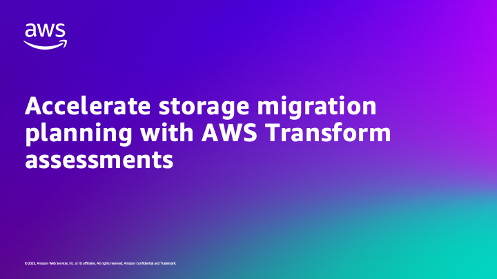 lopezunwired's tweet image. Accelerate storage migration planning with AWS Transform assessments dlvr.it/TQwbdm #Technology #CloudComputing #InformationTechnology