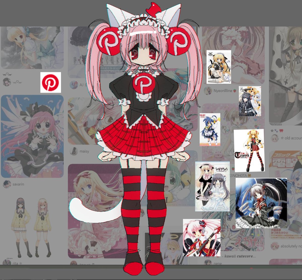 plushpon's tweet image. lots of people still use the term gijinka, especially in the art community! for example, this is our pinterest gijinka, Pinterest-chan (pin-tan) 📌