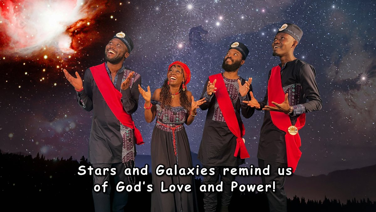 SpiritAfricaF's tweet photo. Like stars in the night sky, we shine brightest when we’re held in God’s love. 🌟❤️Look up — grace is everywhere. ✨🌌Part 1 #POPLoveInOrbit #PrinceofPeaceProd #JoyfulHearts #BlastOff 🚀 https://t.co/ePep3z6MJQ