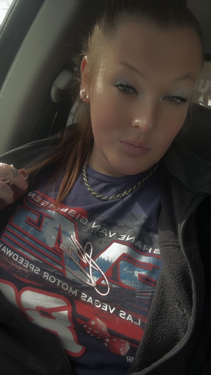 Ofc I’m wearing a <a href="/NASCAR/">NASCAR</a> shirt at work 💖🏁 <a href="/shanevg97/">Shane van Gisbergen</a>