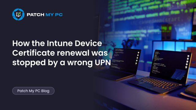 PatchMyPC's tweet image. Intune MDM certs are quiet… until they don’t renew. 🫠

@Mister_MDM shows how a single outdated UPN can silently block renewal.

With the #MSIntune Root CA update in 2026, this matters. If you manage #Intune, give this one a read 👉 bit.ly/4rpfgHd

#SysAdminLife
