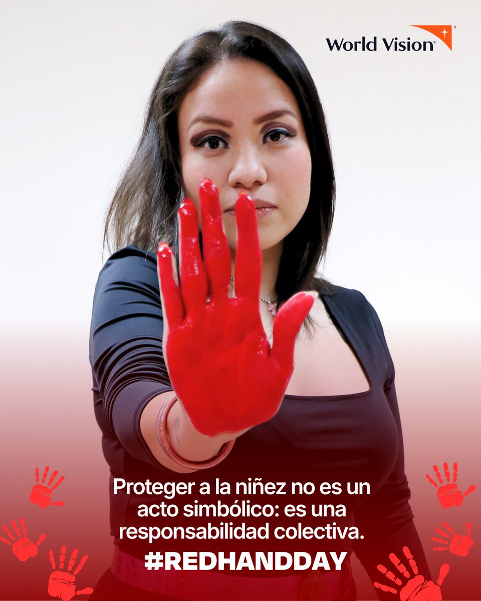 En el #RedHandDay recordamos que cada niña y cada niño tiene derecho a vivir una infancia segura, libre de violencia y miedo. No basta con reconocerlo: debemos actuar, acompañar y proteger.

Sumemos nuestras manos para que ninguna infancia sea silenciada. ✋🔴