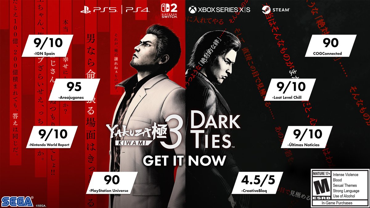 RGGStudio's tweet image. We hope you're enjoying Yakuza Kiwami 3 &amp;amp; Dark Ties! 🐉