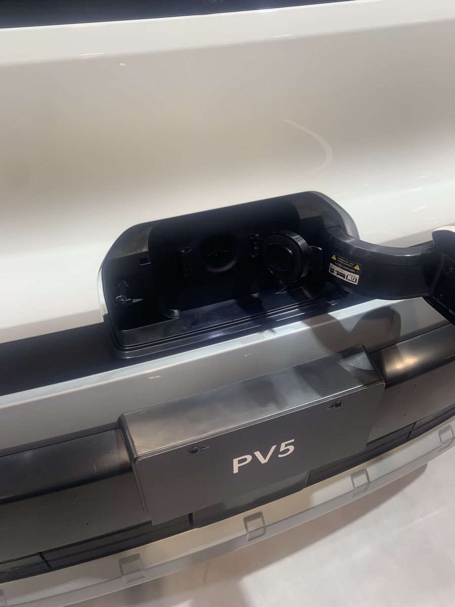 The KIA PV5 #EV Delivery Van with a NACS port is at #CIAS2026 Many businesses could take advantage of this configuration!