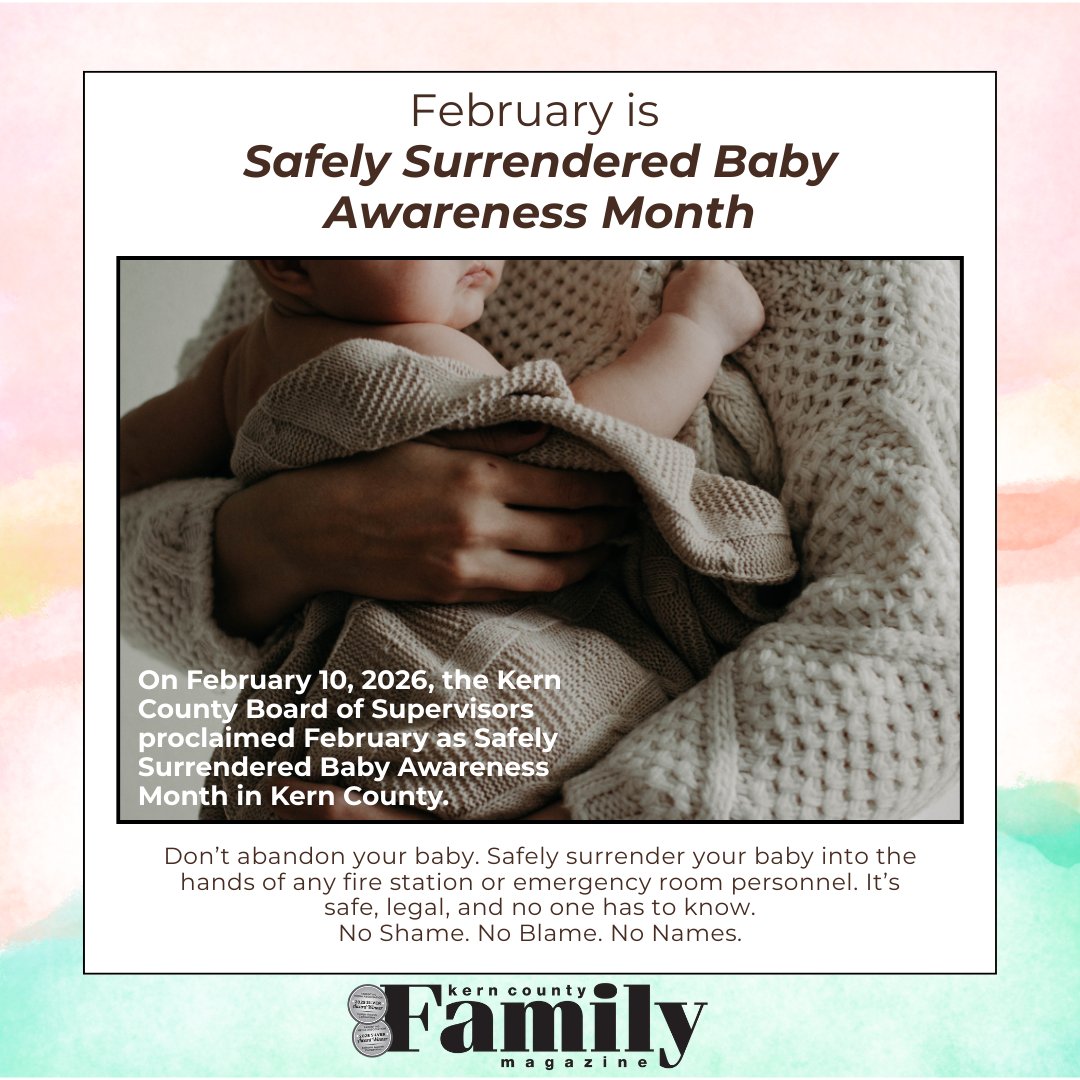🩷💙February is Safely Surrendered Baby Awareness Month, a reminder that every infant deserves a safe start.
🏥Kern County offers confidential, no‑questions‑asked Safe Surrender sites where parents in crisis can safely place a newborn into care.