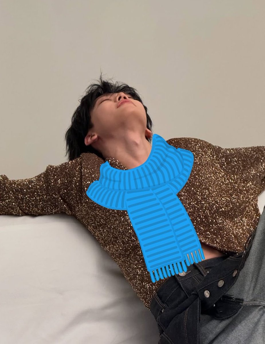 아들 아직 춥다 ..