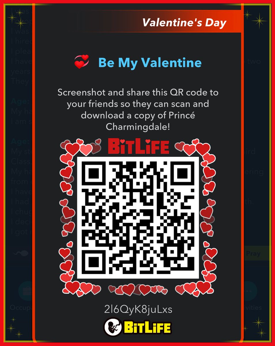 BitLifeApp's tweet image. Now's your chance... to date one of the devs top picks! They need a little bit of love this Valentine's season. 🥰

#ValentinesDay #QRCode #npc #mobilegames