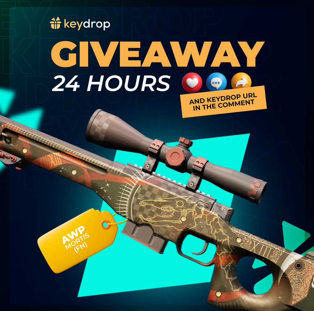 keydropcom's tweet image. 🏆 Ready to grab a FREE case? Just follow these steps 👇

❤️ Like last 3 posts
🤝 Follow us!
🔁 Retweet!

⏰ Wait 24 hours!
⚠️ Remember to add your keydrop profile url in the comments